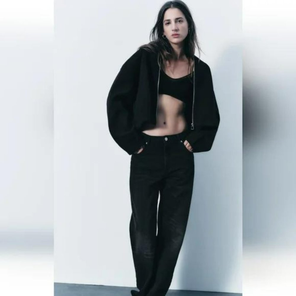 ZARA SOFT BOMBER WITH STOPPERS